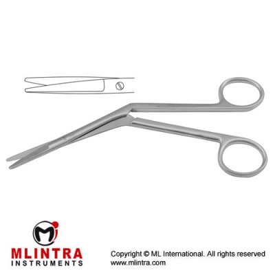 Heymann Nasal Scissor One Toothed Cutting Edge Stainless Steel, 18.5 cm - 7 1/4"